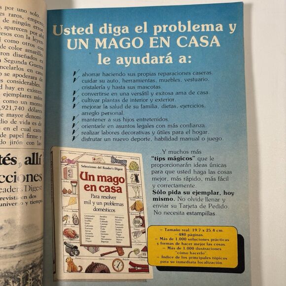 Selecciones Reader’s Digest 1989 Español Spanish revista UN MAGO EN CASA Vintage - Picture 4 of 4